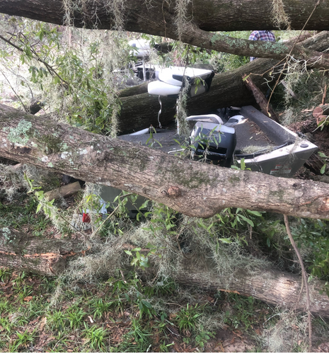 Storm damage debris in Troy Alabama 